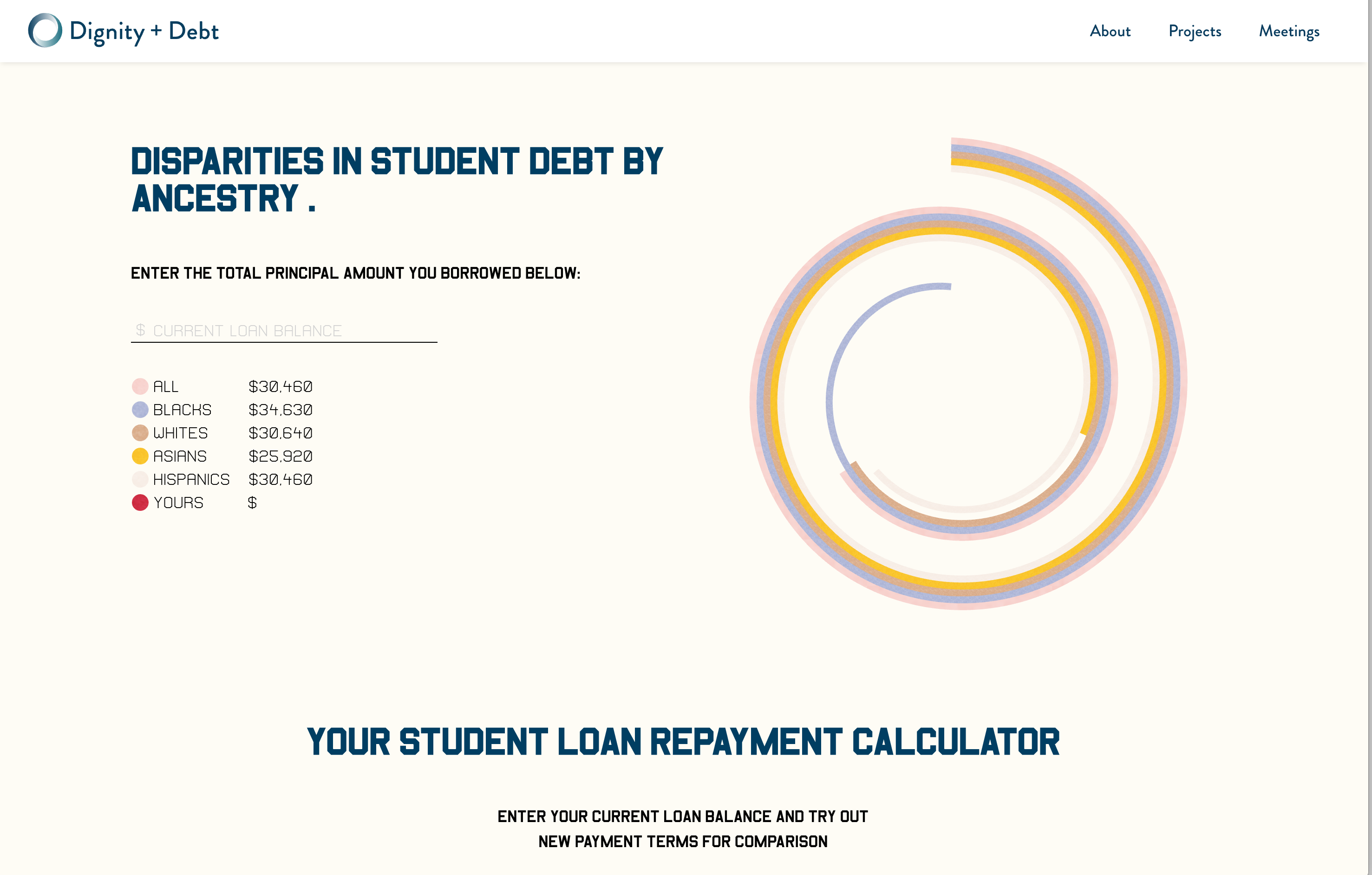 Dignity + Debt Site react app